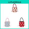 Sac en Tricot Fraise Fait Main avec Motif Floral Pour un Usage Quotidien Décontracté