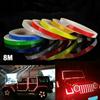 8m Car Stickers Reflective Decoration Tapes Motorcycle Bike Body Rim Wheel Strip DIY Reflective Tapes for Car Motorcycle Bike