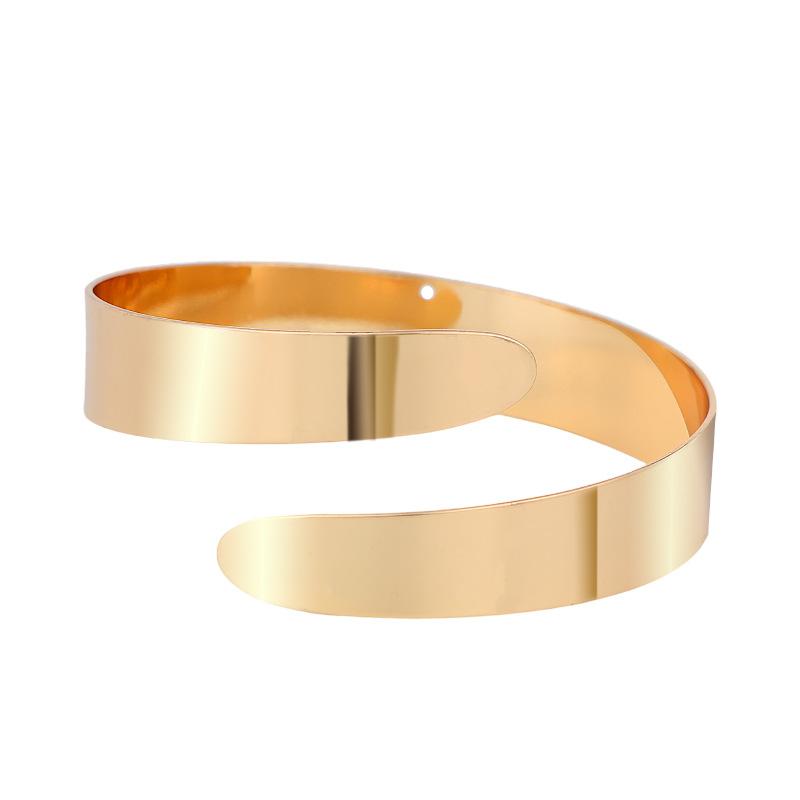 Baroque Retro Note Multi Layer Bracelet, Metal Open Cuff Arm Ring