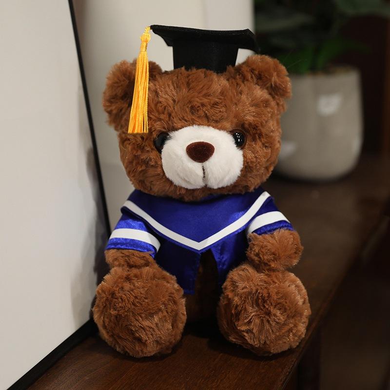 Doctor's suit teddy bear doll plush toy bear hug bear doll rag doll student graduation gift