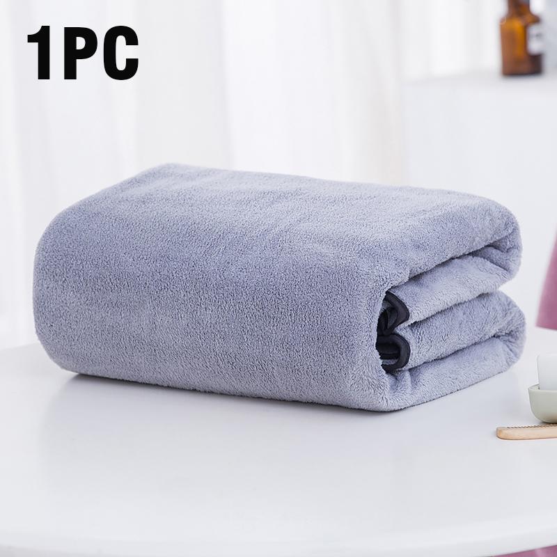 

multifunctional Large thick microfiber bath towel quick-drying and absorbent beauty salon swimming fitness sports towel 35x75 cm-S серый