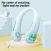 Neck Fan Cartoon Long Endurance Bladeless Neck Fan USB Rechargeable No Hair Twisting 3-Speed Strong Wind Fan for Kids & Adults