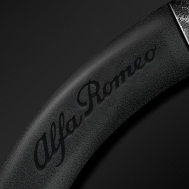 Car Steering Wheel Cover PU Leather Decoration Carbon Fiber For Alfa Romeo Giulia Stelvio Giulietta 159 147 156 166 Accessories