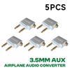 1-10 PEZZI Adattatore Audio per Aereo Spina AUX da 3,5 mm Convertitore Audio per Cuffie Auricolari da Aereo Per Cuffie da Viaggio Aereo Vendita all'Ingrosso