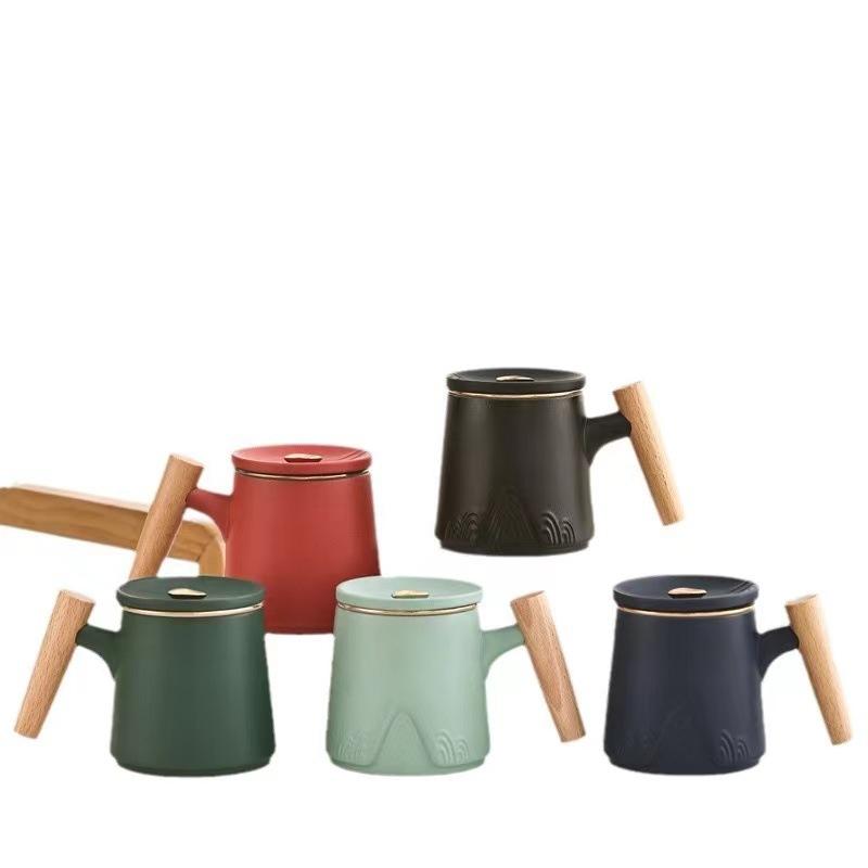 Guofeng Merchandise Zhoushan Ceramic Cup Three-Piece Gift, Thermos Cup Business Engraving Name