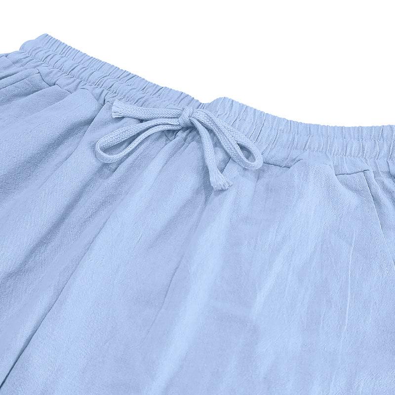 2025 Men's Hip Hop Breathable Linen Casual Loose Sports Pants