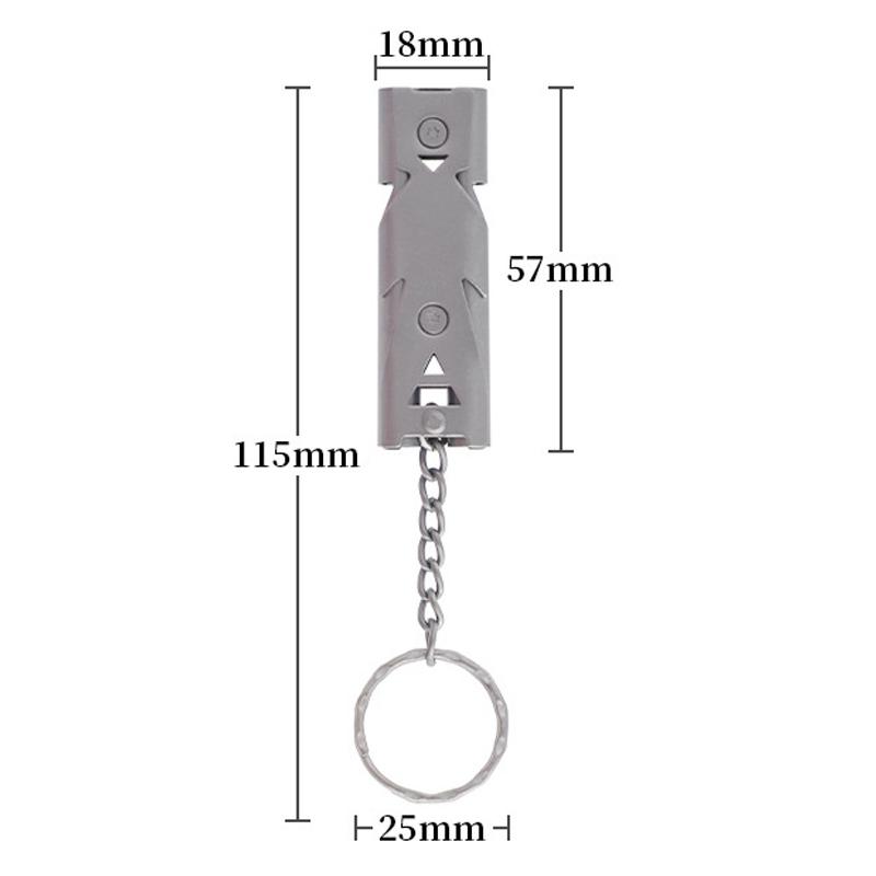 1 шт. Нержавеющий свисток Двухтрубный Спасательный Аварийный SOS Брелок Свисток Брелок для Выживания На Открытом Воздухе Пеший Туризм Кемпинг A1