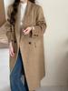 Women's Korean Style Double-Sided Wool Coat - Long, Slim Fit Suit Collar