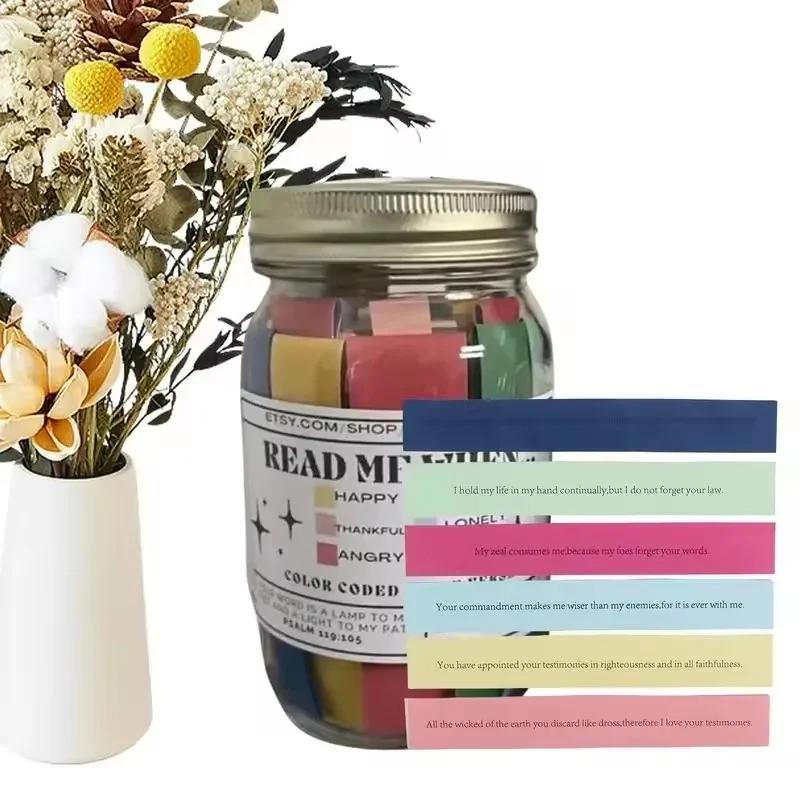 Bible Verses Jar for Emotions and Feelings Bible Verses In a Jar Bible Verses Savings Jar Comfort In God's Word Storage Jar