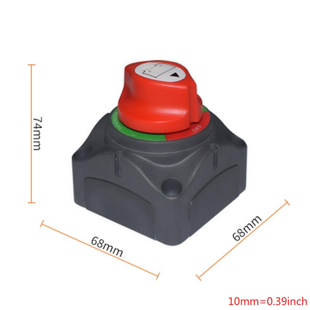 RV Ampper Battery Switch 12-48V Battery Power Cut Disconnect Switch 1-2-both Off