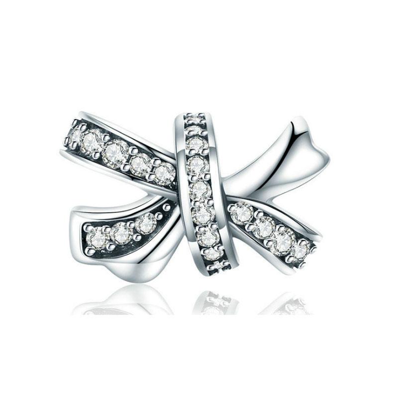 Reducere 100% Pălărie pentru câine din argint 925 real, cu fundă, farmec pentru brățări originale, fabricarea de bijuterii de modă pentru femei