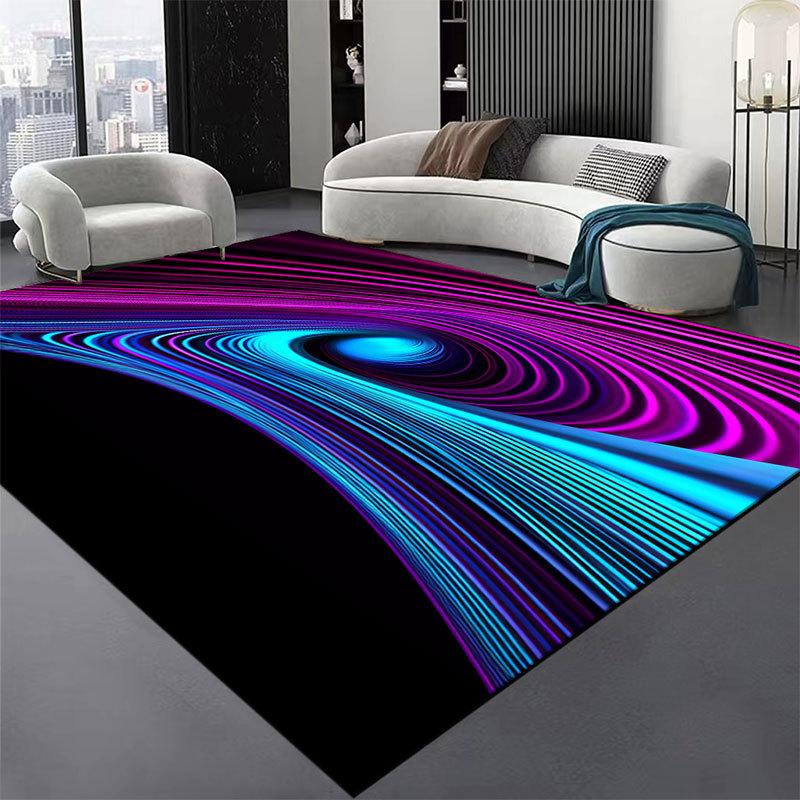 Sci-fi Style Carpet Starry Sky Print Living Room Anti-Slip Rug for Sofas Coffee Tables Bedroom Etc Multiple Sizes Home Decor Mat