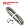 90Elbow 15cm 60cm 120cm 25mm With Clamps Exhaust Pipe Tube Elbow Connector For Car Heating Parts Eberspacher Webasto Boat Heater