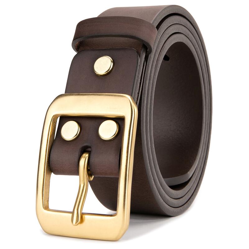 Niudangjia Men's First Layer Cowhide Pin Buckle Belt