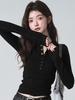 Autumn/Winter Pure Desire Style Spicy Girl Cropped Cotton Long Sleeve T-shirt for Women – Slimming, Flattering, Versatile Top