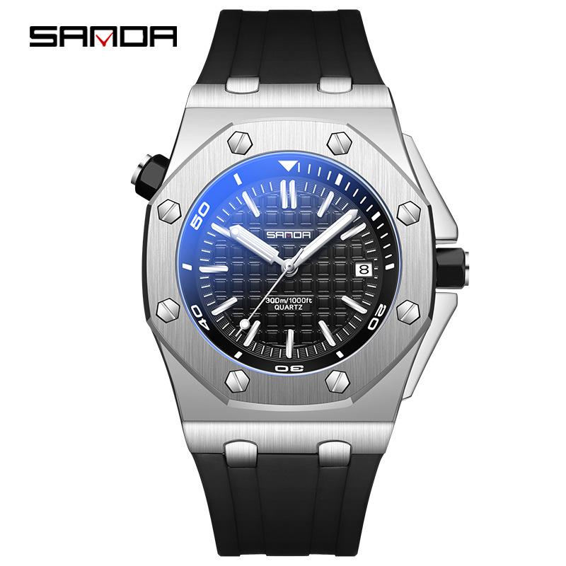 Sanda Luminous Men s Trendy Fashion Watch with Calendar
