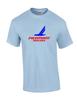Piedmont Airlines Red Blue Logo US Aviation Light Blue Cotton T-Shirt