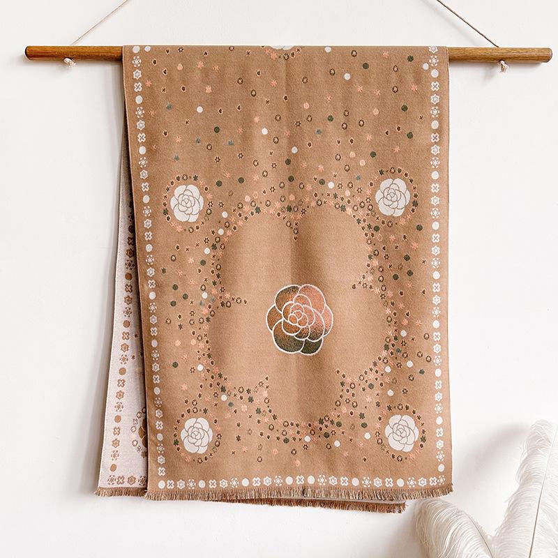 

Шарф имитация кашемира ретро принт контрастные цвета изысканный теплый шарф-шаль женский 185cm