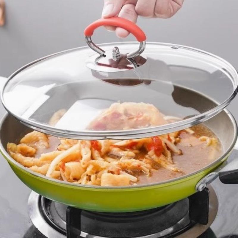 

Universal Pot Lid Handle Stainless Steel Heat-resistant and Anti-scald Household Pot Lid Cap Handle червоний