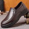 Fashion 2025Vintage Men Leather Shoes Men Dress Shoes Slip On Business Casual Shoes Classic Soft Leather Hombre Breathable Men Flats