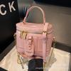 Foreign Order Retro Trend High-end Sense Hand Bucket Bag 2025 New Fashion Casual Shoulder Bag Niche Messenger Bag