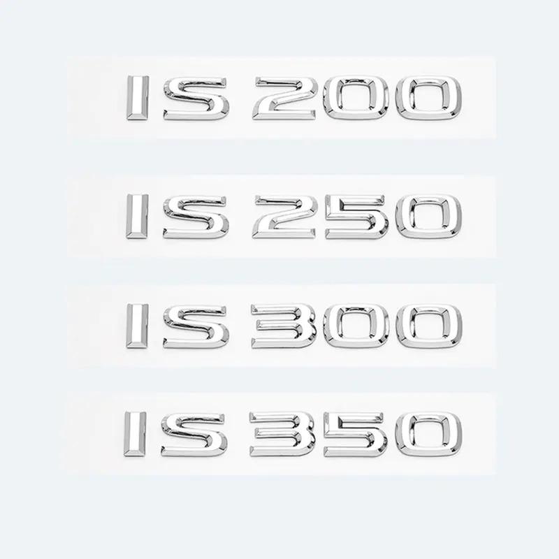 3D Chroom Glanzend Zwart ABS Letters IS200 IS250 IS300 IS350 IS300h IS200t HYBRID Embleem Voor Lexus Auto Kofferbak Logo Badge Sticker