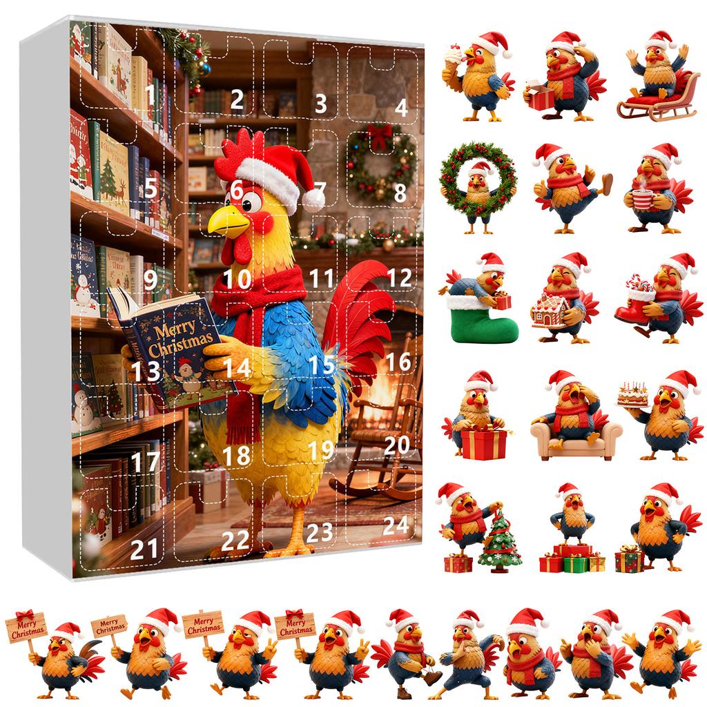 2D Advent Calendar 24 Days Countdown Calendar With Musical Character Collectibles, Advent Calendar