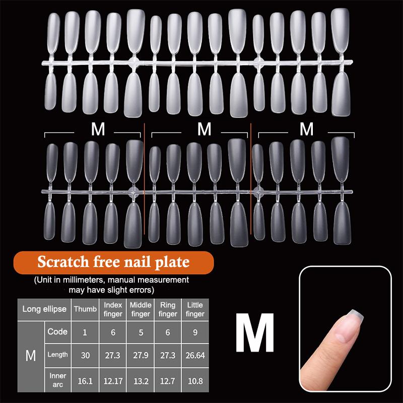 100pcs Press On Nail Tips Full Cover Ultra-Thin False Nails Patches Gel Nails Extension System Clear Fake Nails Art Accessories