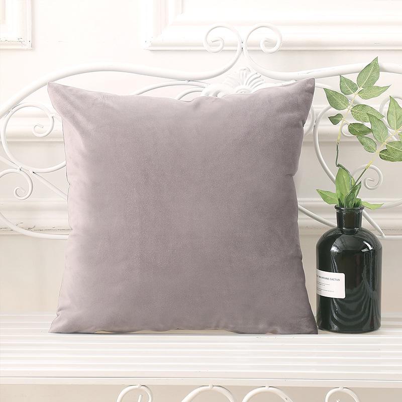 Наволочка из однотонного бархата - Подушка для поддержки талии для дивана или кровати бесплатная доставка 4545cm pillowcase pillow core светло-серый 1446₽