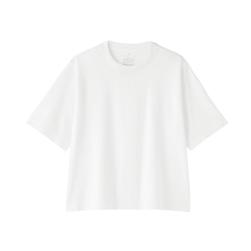 MUJI Women s Cool Touch Crew Neck Wide-Fit Short Sleeve T-shirt M