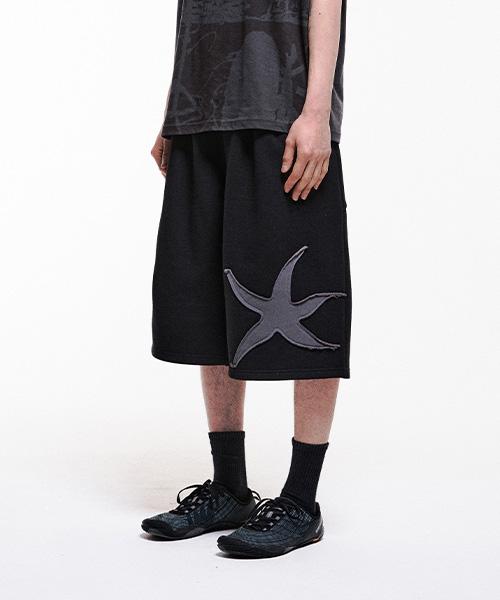 THE COLDEST MOMENT Tcm Starfish Half Sweat Pants (Black)