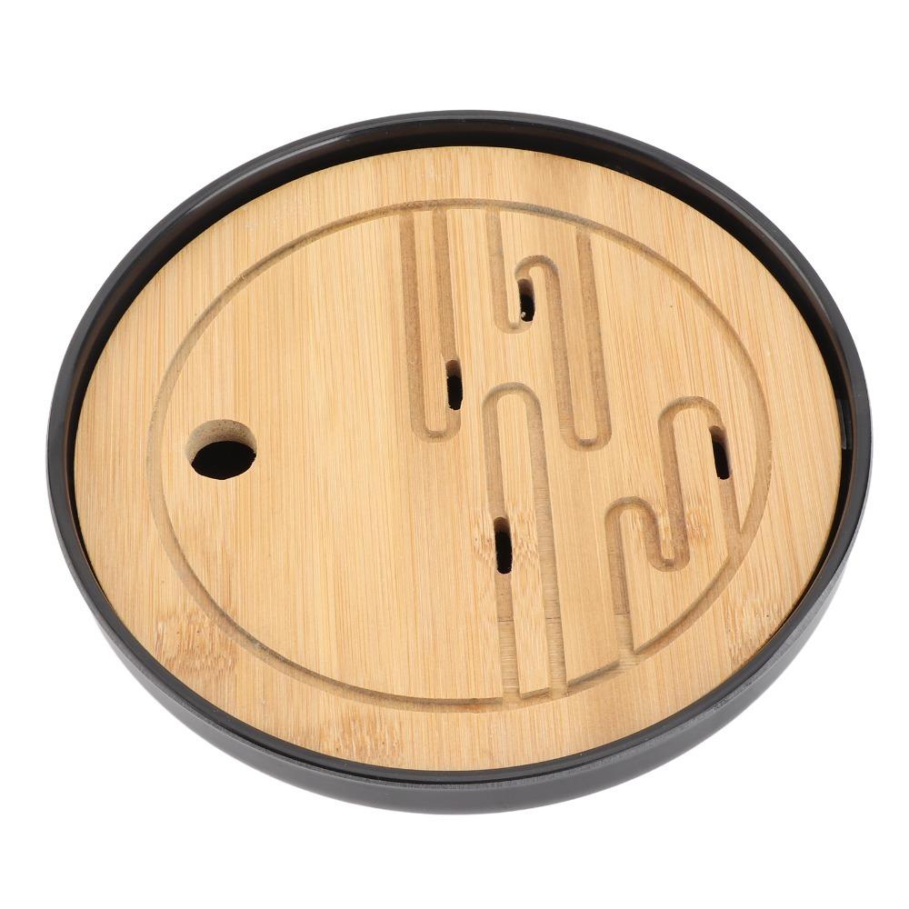 Bamboo Material Bamboo Tea Tray Black Color Kungfu Tea Tray  Chinese Vintage Tea Set