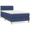3140839 vidaXL Lit à sommier tapissier avec matelas Bleu 100x200 cm Tissu