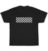 Black and White Checkered Line Stripe Checker T-Shirt Unisex Funny Tee