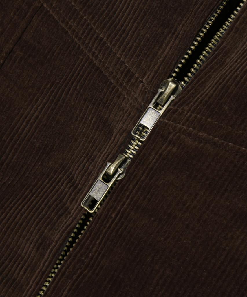 Trillion Sherpa Corduroy Studded Western Jacket_Brown