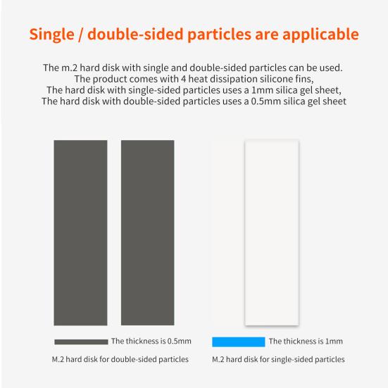 Chladič SSD Ultratenká profesionální hliníková chladící tepelná podložka pevného disku pro M.2 SSD 2280