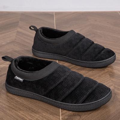 Winter Warm Fur Mans Slippers Men Women Couples House Non-slip Soft Shoes Comfortable Flat Heel Bedroom Plush Slipper New Style