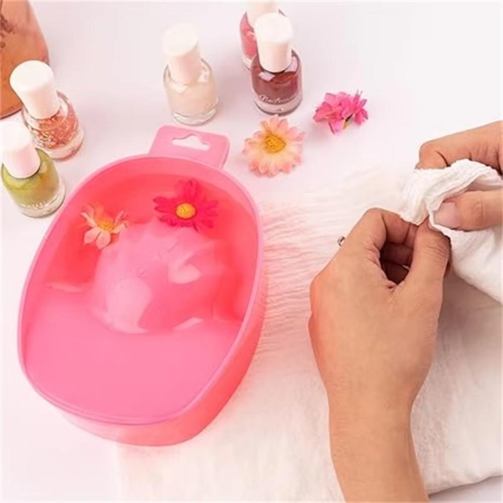 Plastic Nail Art Remover Bowl DIY Style Bath Treatment Manicure Hand Soak Bowl Remover Container Hand Wash Nail Soaking Tray