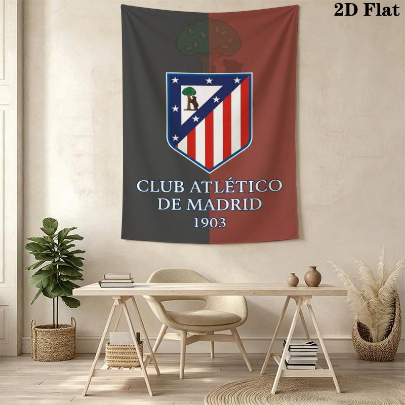 Club Atltico De Madrid Crest Threepiece Set 1 Duvet Cover 2 Pillowcase Without Core Bedding Set Soft And Comfortable