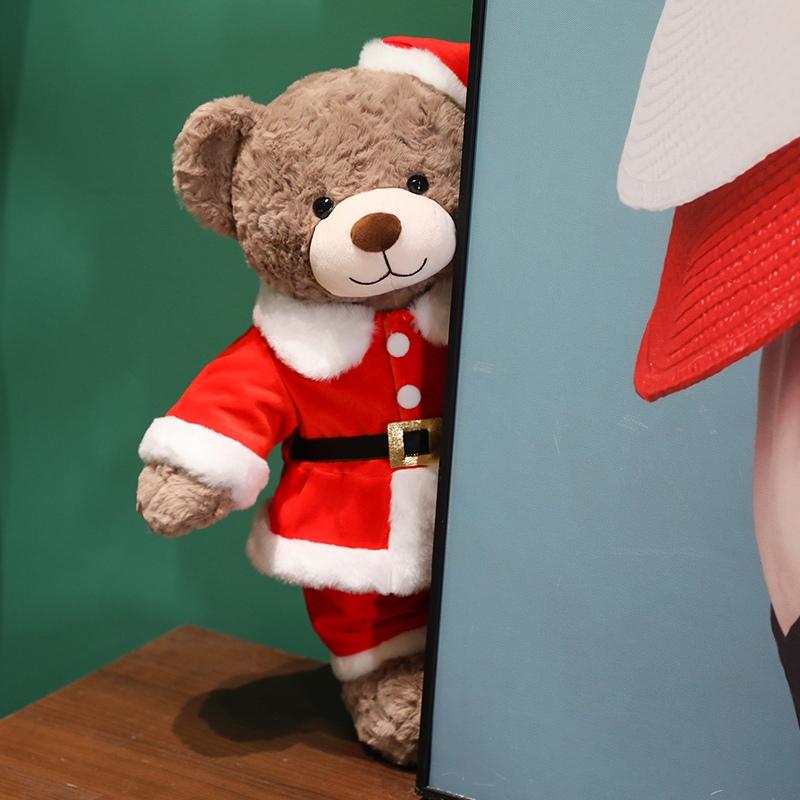 Cute Cartoon Christmas Bear Plush Doll for Children, Santa Claus, Dress Up, Animal Stuffed Toy, Home Decor Gift 48 Cm, 78cm