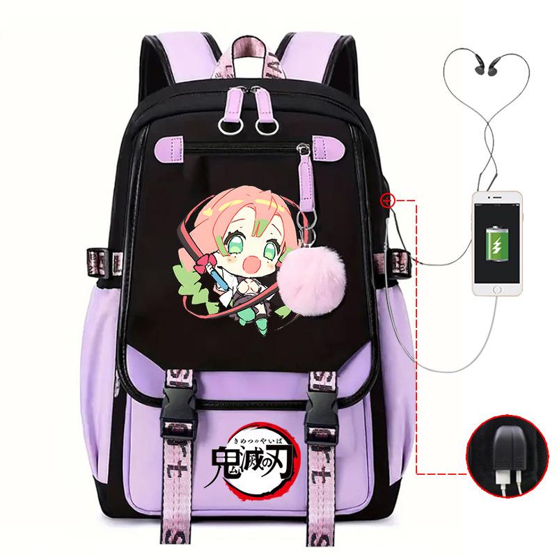 Demon slayer ghost extermination column student schoolbag junior high school student primary school student middle school student backpack