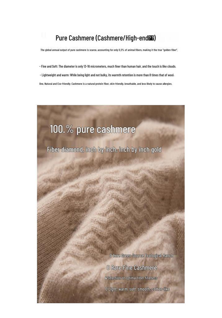 Lekasha 100% Pure Cashmere Knitted Sweater - Drop Shoulder, Hollow Out Design, Solid Color, Perfect Autumn & Winter Base Layer