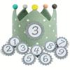 1pc  Fabric Birthday Crown Hat,  Perfect for Parties and Celebrations,Halloween, Christmas Event & Party Decorations