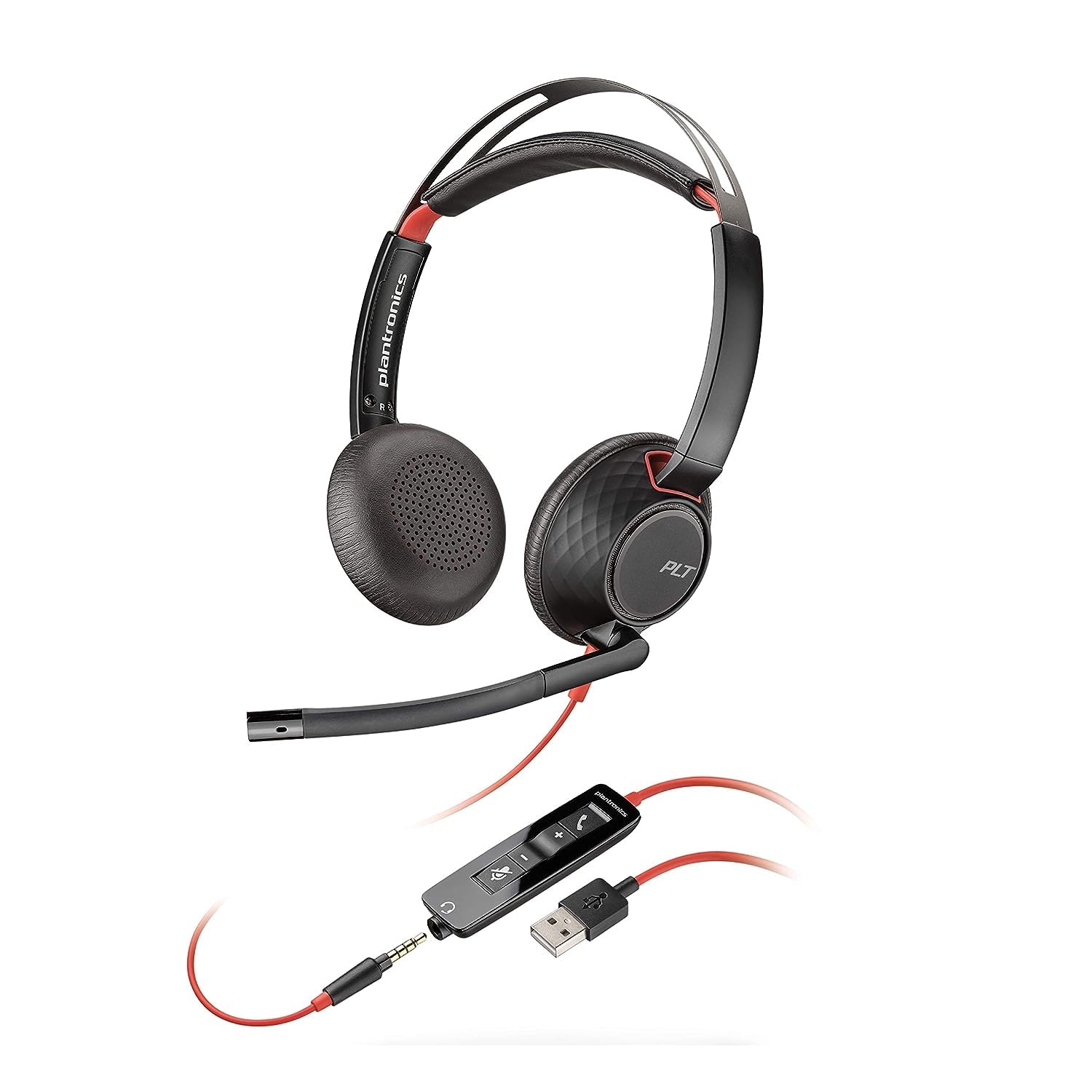 

Провідна гарнітура Poly BlackWire 5220 підключення бінауральна з шумозаглушенням (стара модель) USB-A чорний