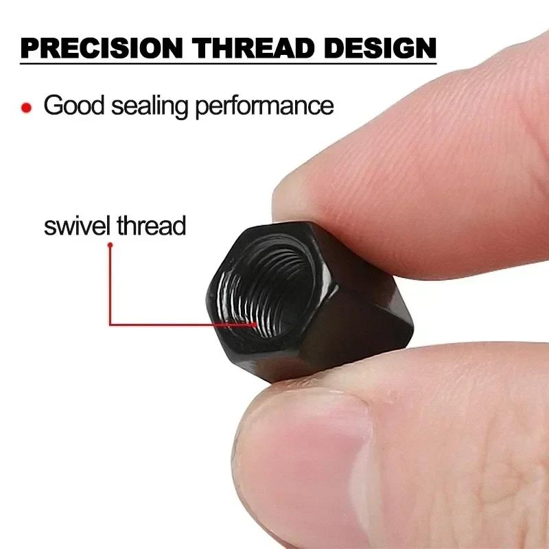 Rust-Proof&Durable Car Tire Valve Caps with Keychain-Fit for Mitsubishi Outlander Xpander Colt ASX Delica Pajero Lancer RALLIART zjcr96