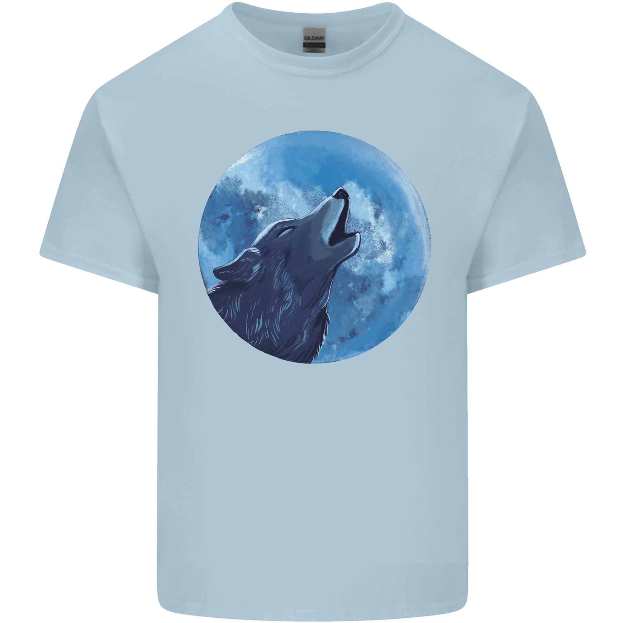 A Howling Wolf Full Moon Werewolves Unisexs Light Cotton TShirt S
