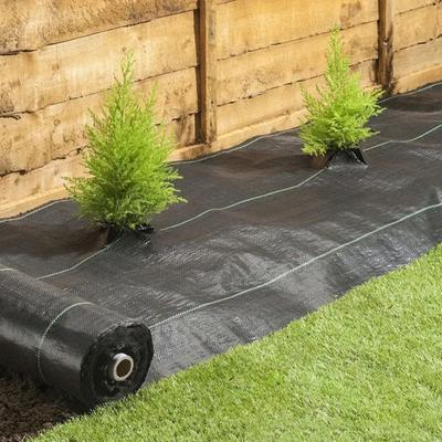 Weed Barrier Landscape Fabric Woven Geotextile Mat Gardening Ground Cover Weed Control Cloth for Orchard Vegetable Field Driveway Walkway