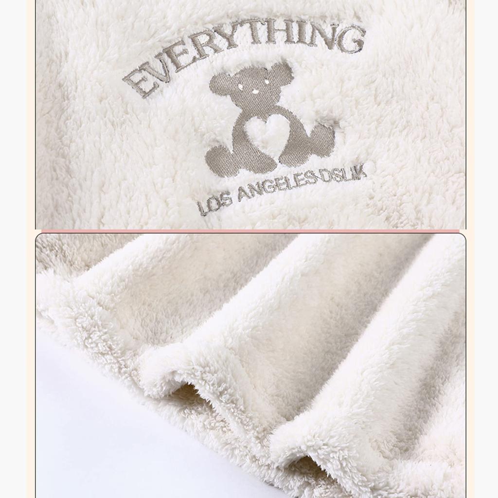 Unifizz Winter Flauschiger Flanell Warm Hausanzug Einfarbig Lang Warm und eine Tragbare Größe XL Beige und Damen Schlafanzug, Set, Farbe, Ärmel, Fleecegefüttert,