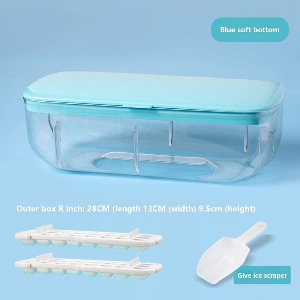2/1 Tier Ice Cube Tray PET Ice Cube Mold With Lid DIY Ice Cube Maker Summer Relieve Hot Ice Cubes Storage Box Fruit Jello Mold