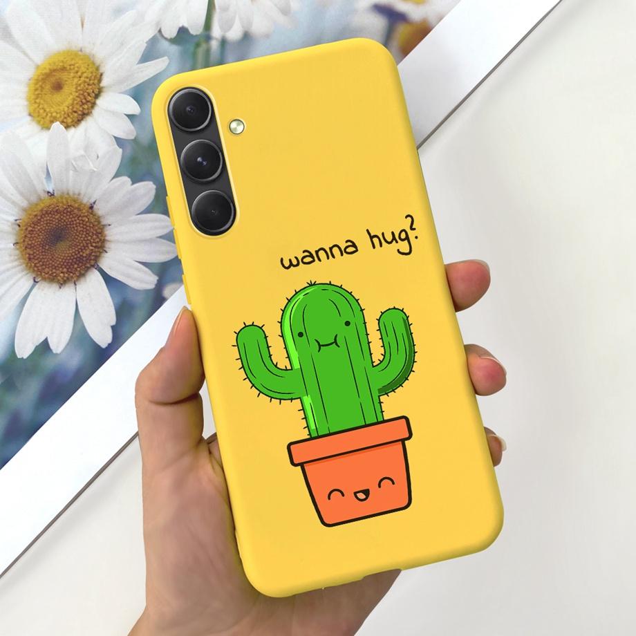 For Funda Samsung Galaxy A55 5G Case Daisy Stylish Painting Soft SIlicone TPU Bumper For Samsung A55 A55 5G GalaxyA55 Coque Etui